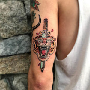 powerful tiger tattoo