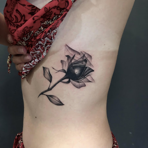 Black Roses Flower Temporary Tattoos Sleeve Womens Back Leg Body Fake  Sticker UK | eBay