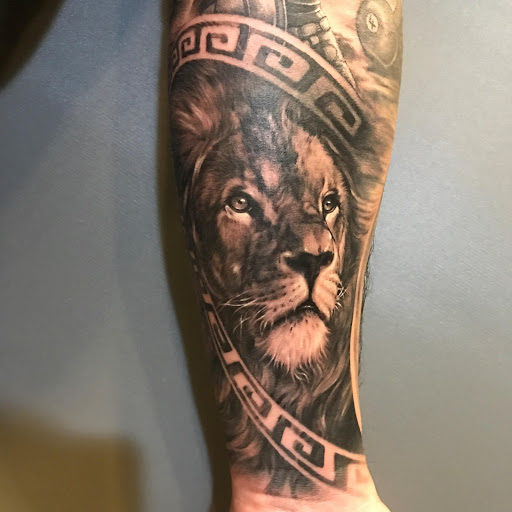 Realistic Lion Tattoo on forearm,... - 181 Tattooz Studio | Facebook