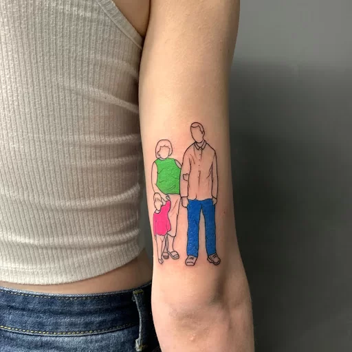 Hình xăm cha mẹ ý nghĩa và truyền cảm hứng mạnh mẽ