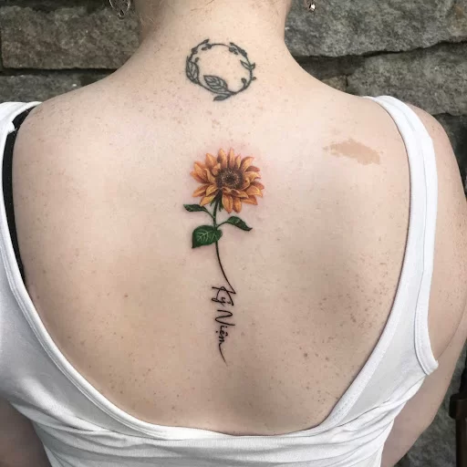 hình xăm hoa hướng dương