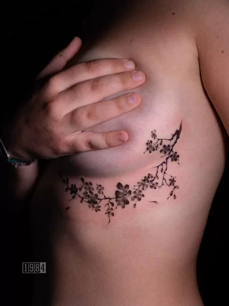 Blackwork - Flowers - Chest